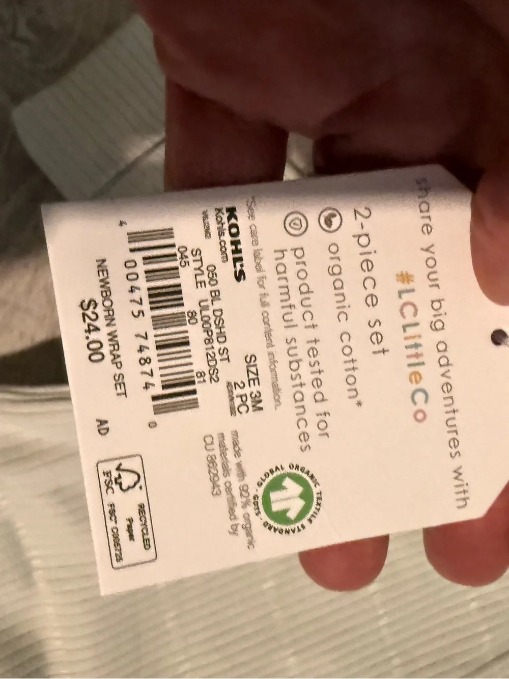 NWT little co. By Lauren Conrad Organic Cotton Baby Bundle 3M 4 PC